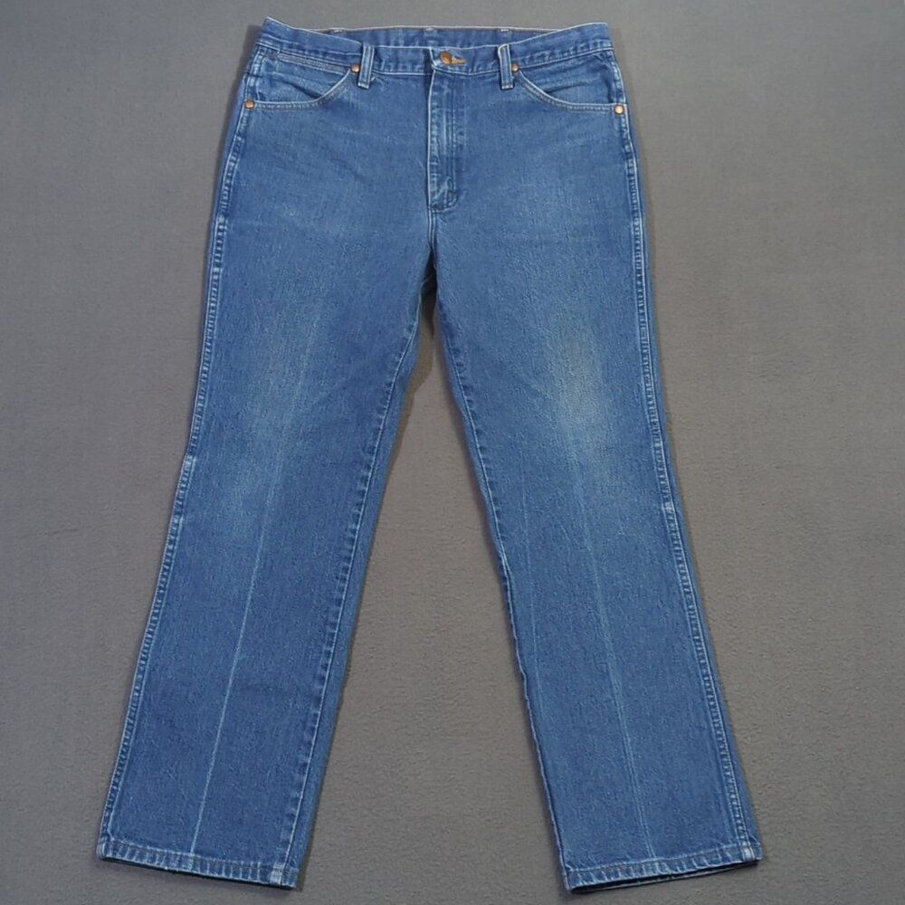 Wrangler Jeans Men's 36x31 Fits 34x29 Blue 936DEN Cowboy Cut Slim Denim